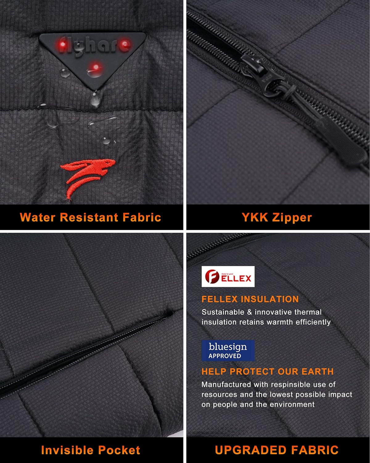 Mens Heated Vest Withbattery Pack Included, 8 Heated Zones, Warming Heated Vest for Hiking/Golfing, Lightweight Heating Vest